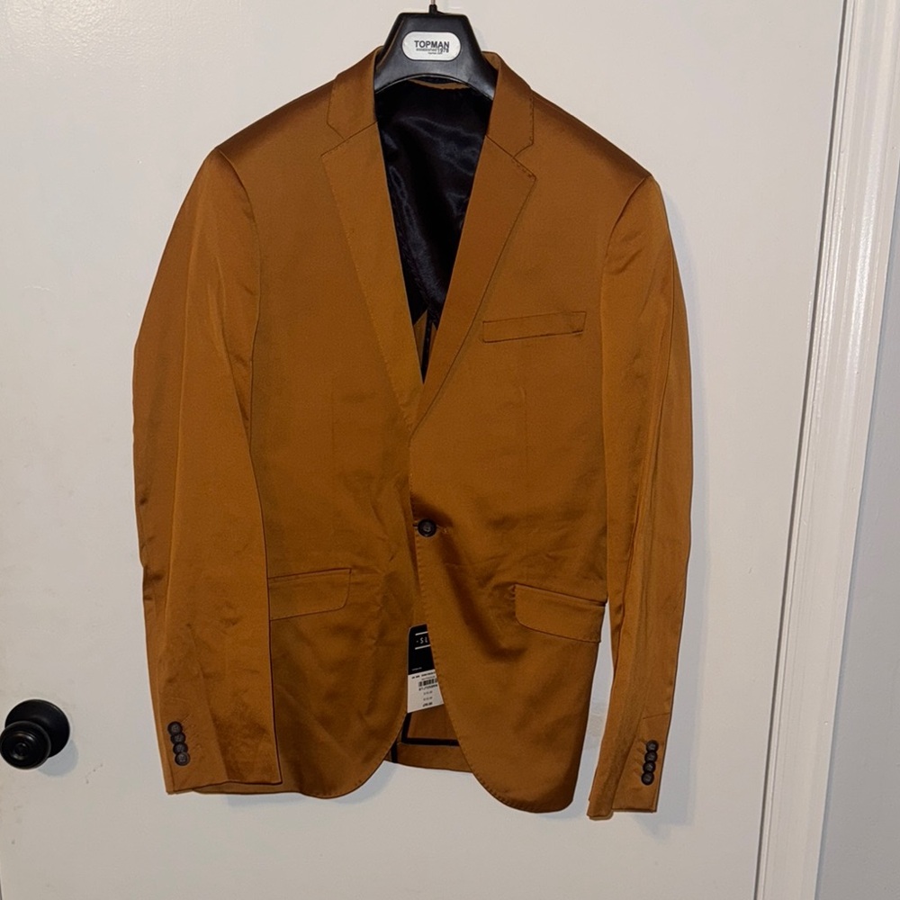 Topman Tan Sport Coat Slim Fit